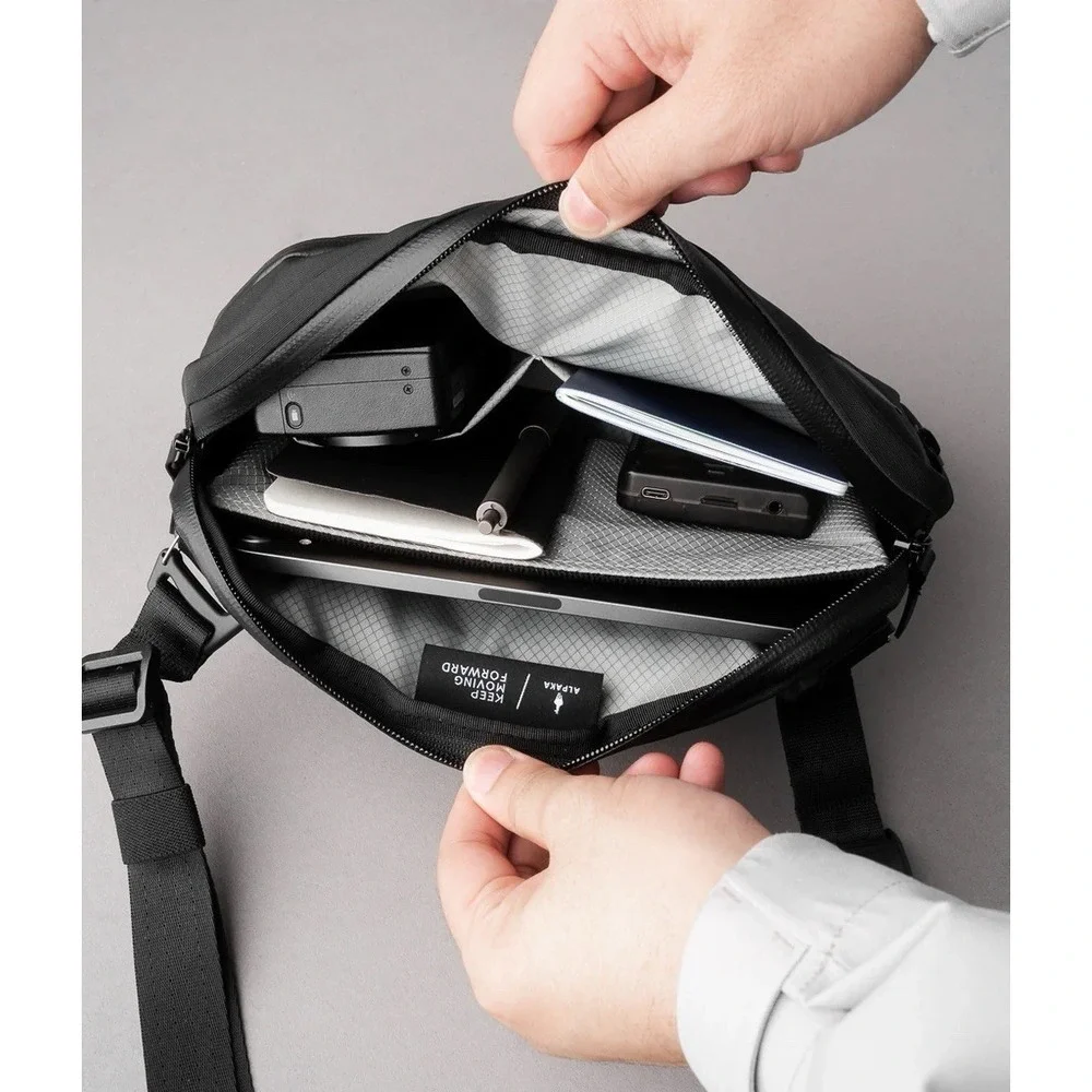 ALPAKA Flight Sling Bag Cross Body Pack Tactical Utility Travel Black New!